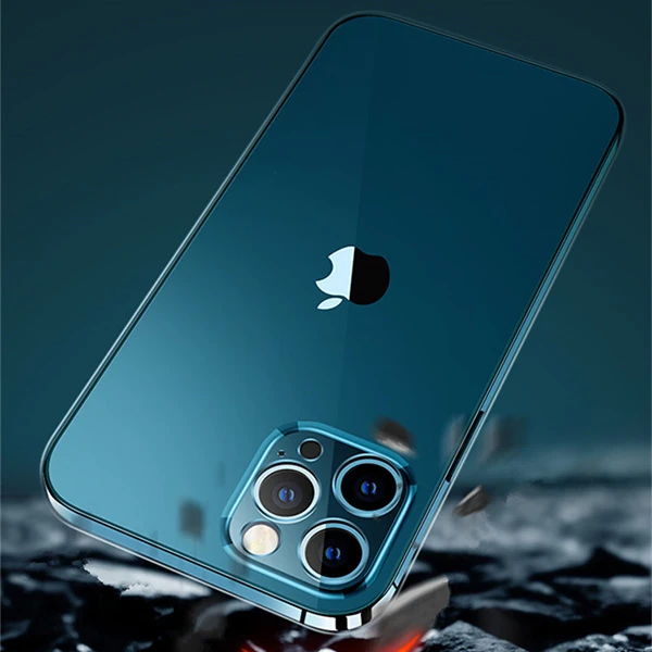 Gor İPhone 12 Pro Max 6.7 İnch Kılıf Kamera Korumalı Şeffaf Silikon Kılıf-(5775) - Şeffaf 2