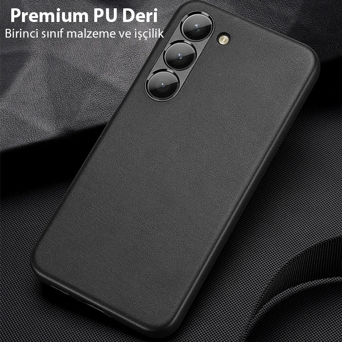 Dux Ducis SM Galaxy S23 Plus Grit Series PU Premium Kılıf-(5775) - Siyah