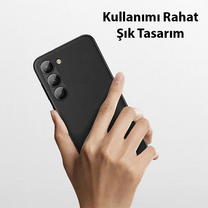 Dux Ducis SM Galaxy S23 Plus Grit Series PU Premium Kılıf-(5775) - Pembe