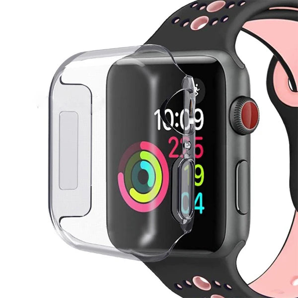 Ally Apple İWatch  44mm 360 Koruma Ultra Slim Silikon Kılıf-(5775) - Rose Gold