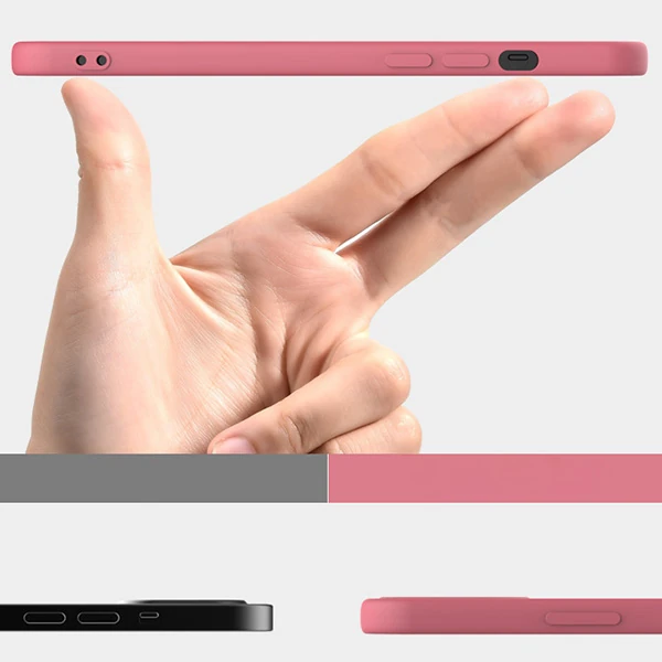 iPhone 12 Mini  5.4 Lansman Kılıf İçi Kadife Soft Silikon Kılıf-(5775) - Siyah