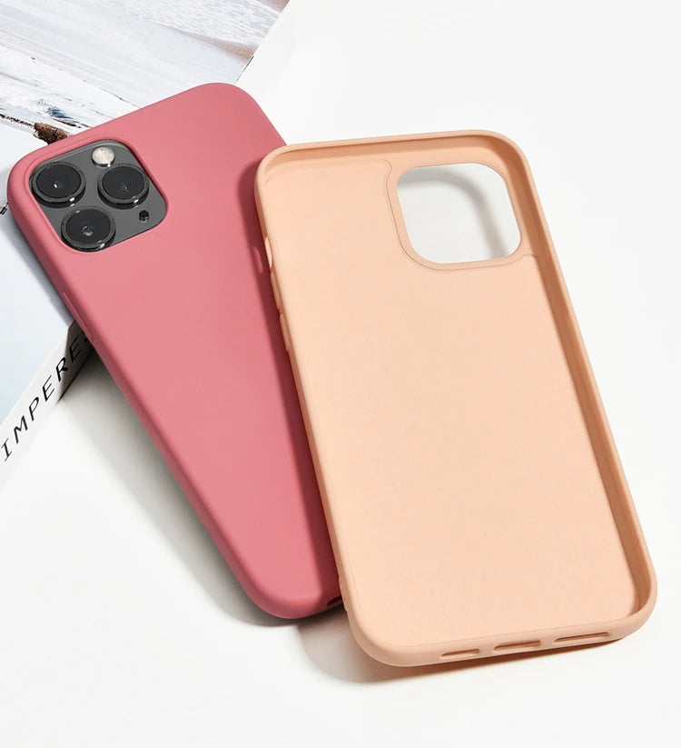 iPhone 12 Mini  5.4 Lansman Kılıf İçi Kadife Soft Silikon Kılıf-(5775) - Siyah