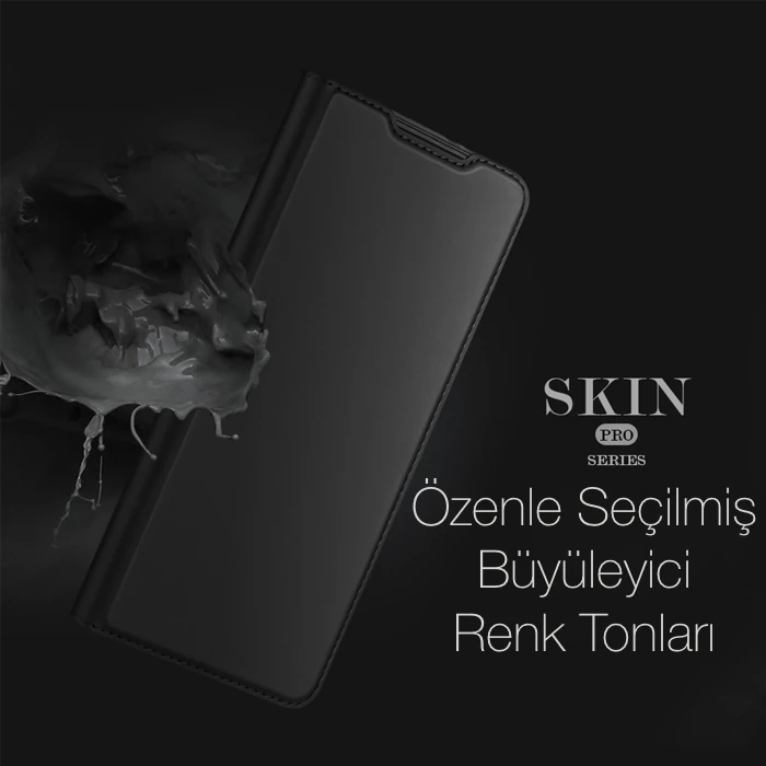 Dux Ducis SM Galaxy S21 Kılıf Kapaklı Flip Cover Kılıf Skinpro Series-(5775) - Siyah