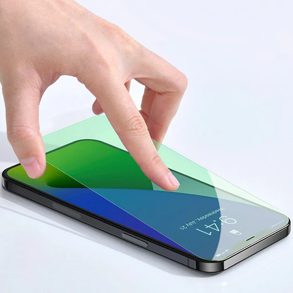 BASEUS  İPhone 12/ 12 Pro 6.1 0.30mm Full Tempered Cam Ekran Koruyucu 2Set Anti-Bluelight-(5775) - Şeffaf 2