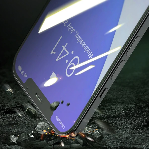 BASEUS  İPhone 12/ 12 Pro 6.1 0.30mm Full Tempered Cam Ekran Koruyucu 2Set Anti-Bluelight-(5775) - Şeffaf 2