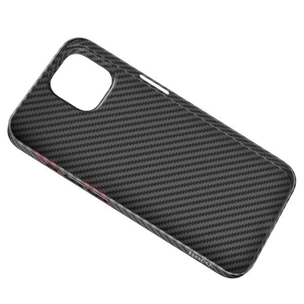 Hoco iPhone 14 Plus 6.7 Kılıf Kevlar Texture Darbe Emici Telefon Kılıfı-(5775) - Siyah-Mavi