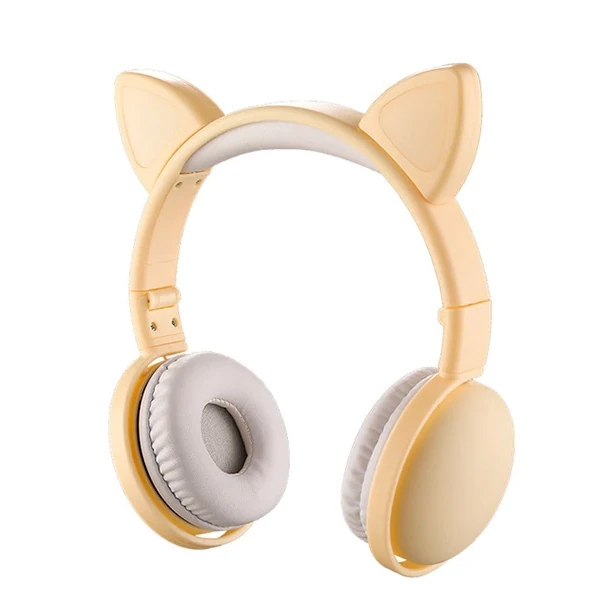 ALLY Kedi Kulak Kulaküstü Bluetooth 5.0 Kablosuz Kulaklık-(5775) - Pembe