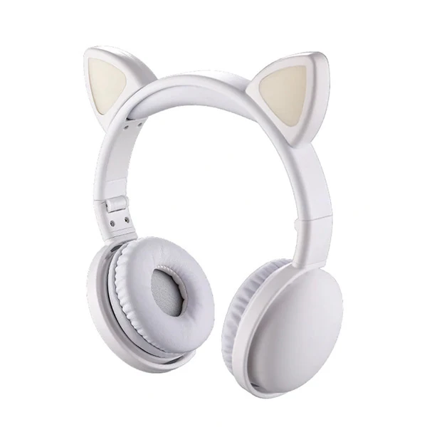 ALLY Kedi Kulak Kulaküstü Bluetooth 5.0 Kablosuz Kulaklık-(5775) - Pembe
