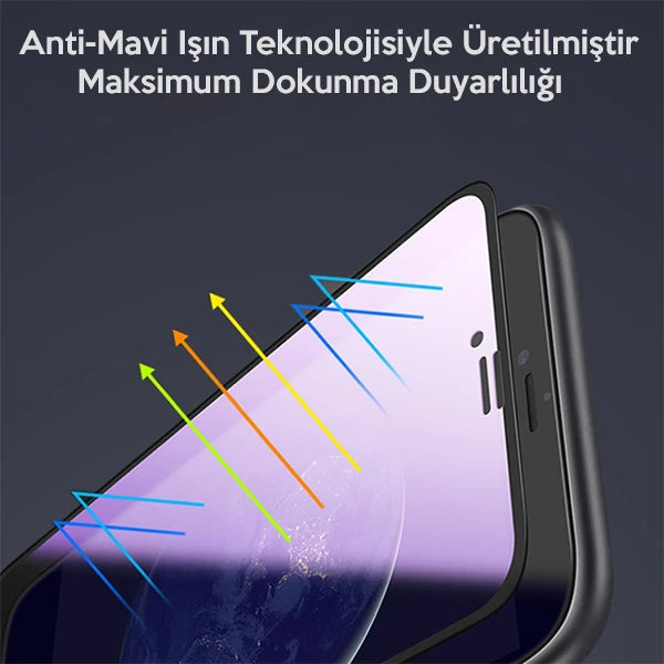 İPhone 11 Pro  Anti Blue Light 3D Full Cam Ekran Koruyucu-(5775) - Siyah