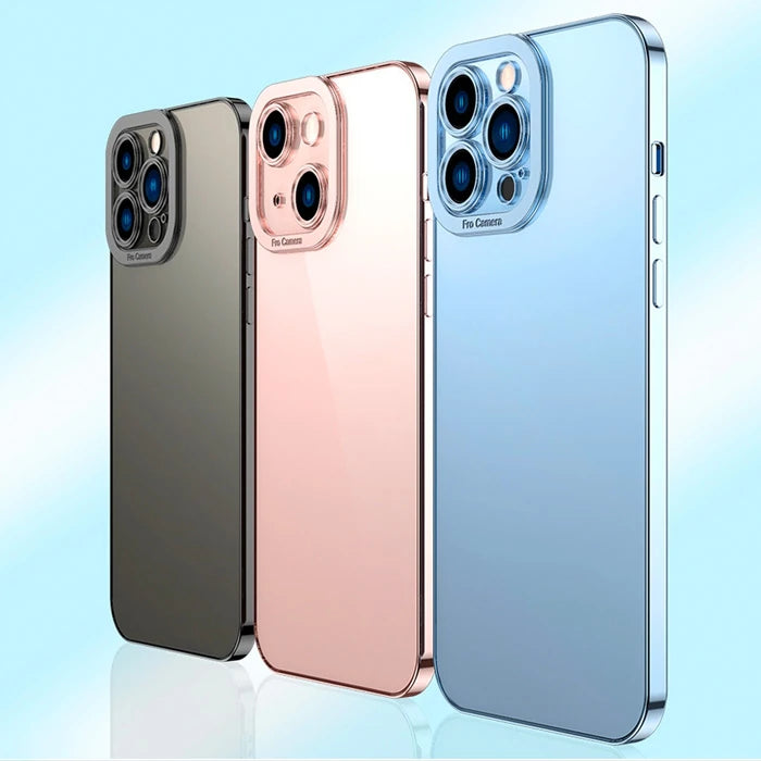 ALLY Fashion Series iPhone 13 6.1inç Kılıf Renkli Kenar Lazer Çerçeveli Silikon Kılıf-(5775) - Gold