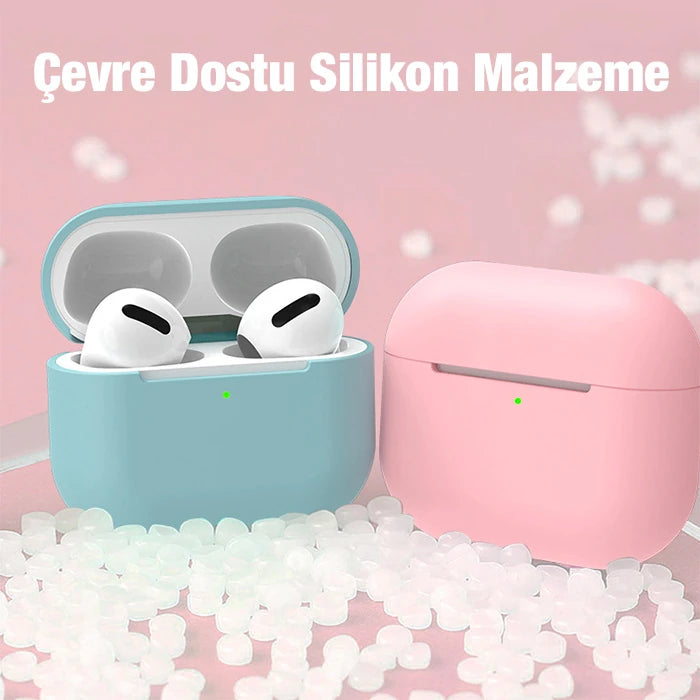 Ally Apple Airpods 3 için Ultra İnce Koruma Silikon Kulaklık Kılıfı-(5775) - Mavi