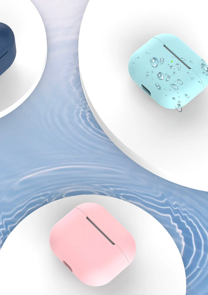 Ally Apple Airpods 3 için Ultra İnce Koruma Silikon Kulaklık Kılıfı-(5775) - Mavi