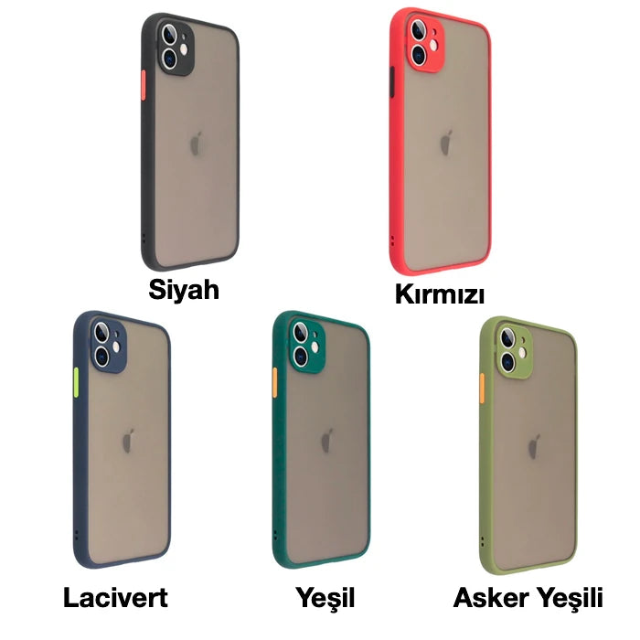 iPhone 11 6.1inç Kamera Korumalı Premium Silikon Kılıf-(5775) - Kırmızı
