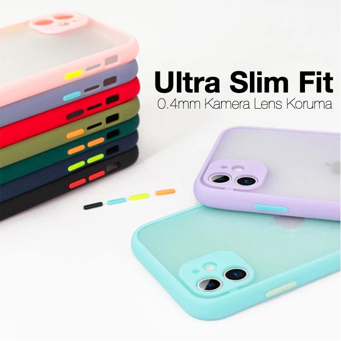 iPhone 11 6.1inç Kamera Korumalı Premium Silikon Kılıf-(5775) - Kırmızı