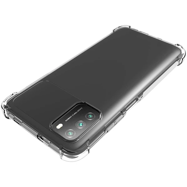 Xiaomi POCO M3 Kamera Korumalı Shockproof Darbe Emici Silikon Kılıf-(5775) - Şeffaf 2