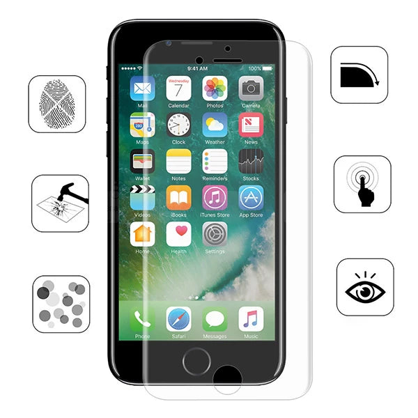 GOR İPhone 8 Plus-7 Plus HD Ekran Koruyucu Jelatin 5 Adet Set-(5775) - Şeffaf 2