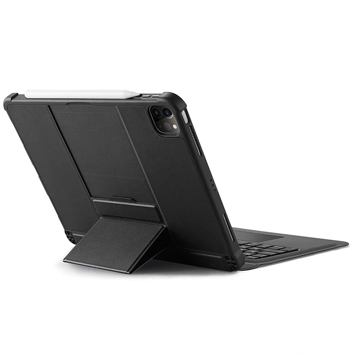 Dux Ducis iPad Pro 12.9 2022/2021/2020 SK Series Kablosuz Bluetooth Klavye Touchpad Kılıf-(5775) - Siyah