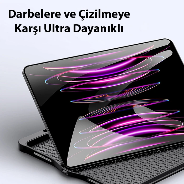 Dux Ducis iPad Pro 12.9 2022/2021/2020 SK Series Kablosuz Bluetooth Klavye Touchpad Kılıf-(5775) - Siyah