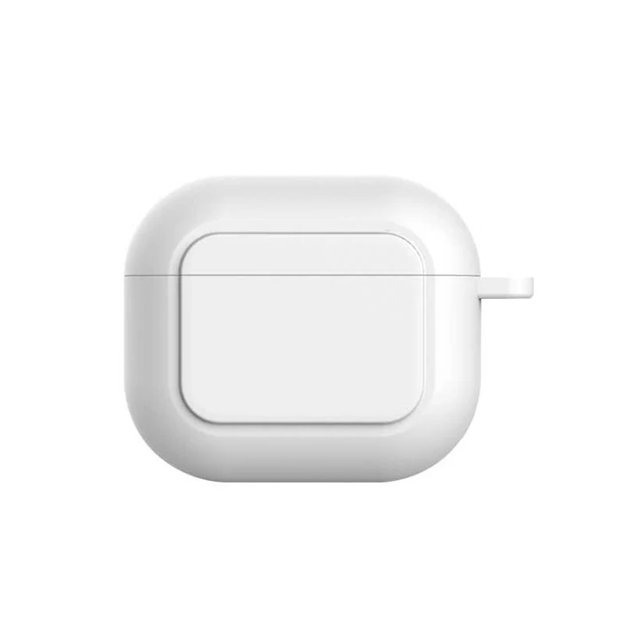 Ally Apple AirPods 3 için Kancalı Ultra İnce Silikon Kulaklık Kılıfı-(5775) - Siyah