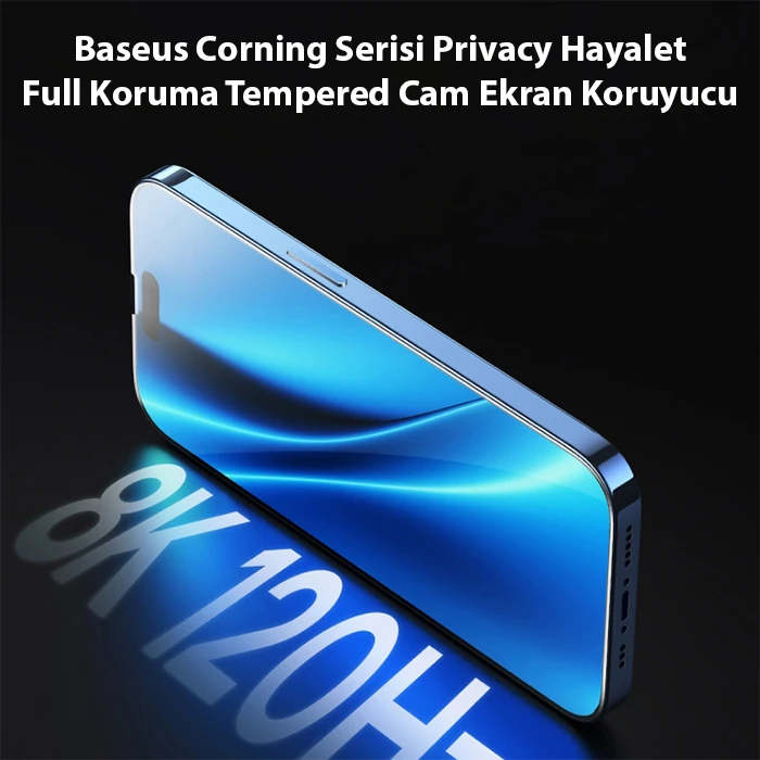 Baseus iPhone 15 Plus Privacy Hayalet Full Koruma Tempered Cam Ekran Koruyucu-(5775) - Şeffaf 2