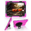 İPad 2/İPad 3/İPad 4/Shockproof 3 Katmanlı Standlı Zırh Kılıf-(5775) - Pembe