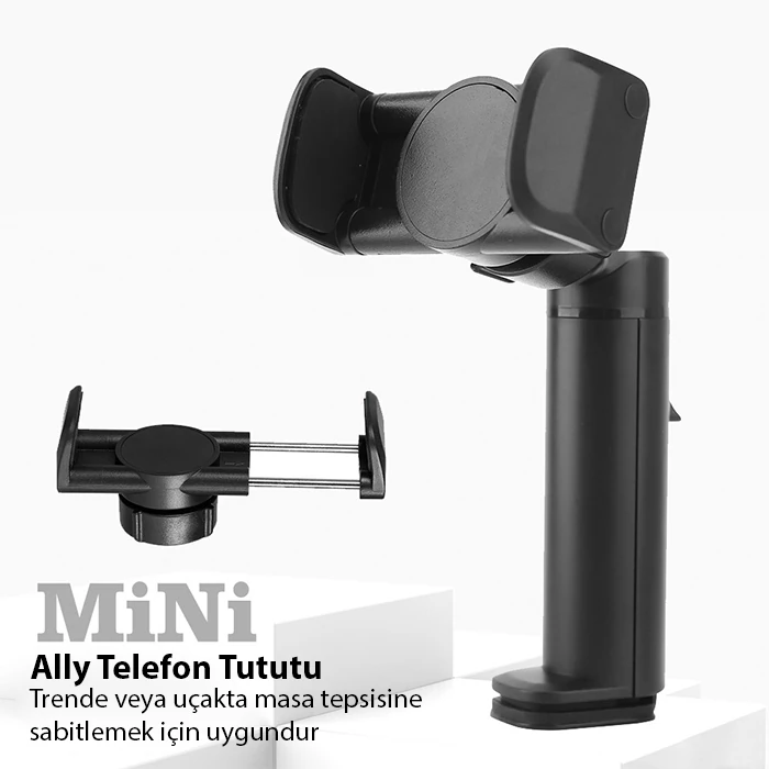 ALLY Masa Koltuk Klipsli Telefon Tutucu Stand-(5775) - Siyah