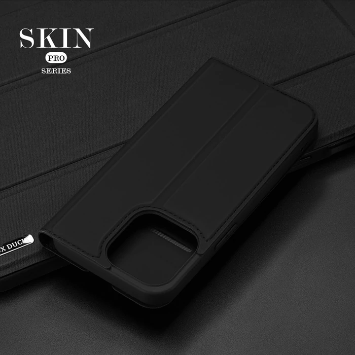 Dux Ducis iPhone 13 Pro Max 6.7inç Kılıf Kapaklı Flip Cover Kılıf SkinPro Series-(5775) - Rose Gold