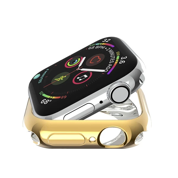 Ally Apple İWatch  40mm 360 Koruma Ultra Slim Silikon Kılıf-(5775) - Rose Gold