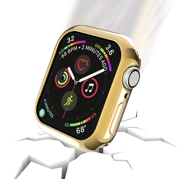 Ally Apple İWatch  40mm 360 Koruma Ultra Slim Silikon Kılıf-(5775) - Rose Gold