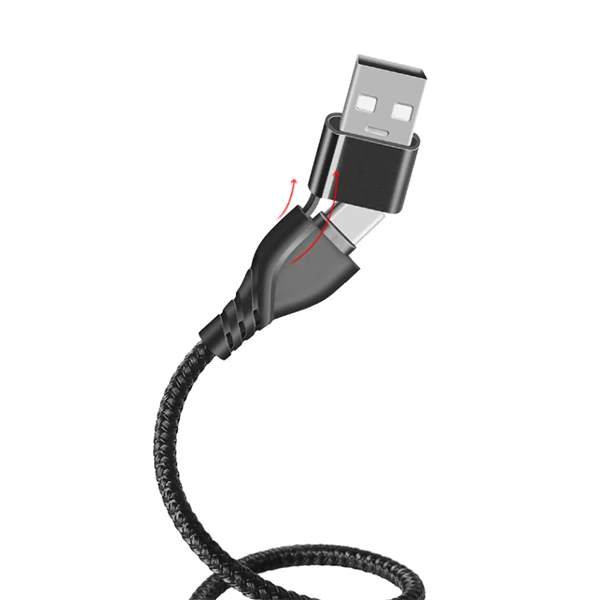 ALLY 2in1 USB Lightning To PD Kablosu+USB Kablo-(5775) - Siyah