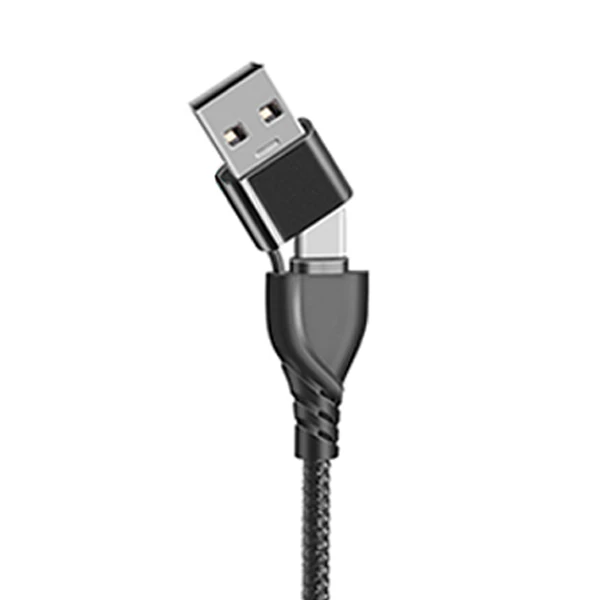 ALLY 2in1 USB Lightning To PD Kablosu+USB Kablo-(5775) - Siyah
