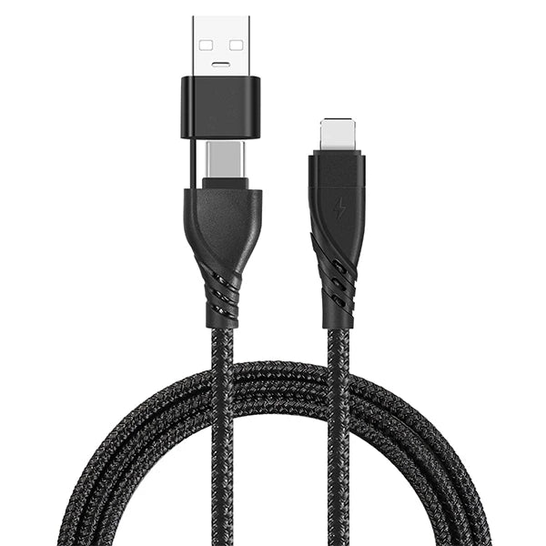 ALLY 2in1 USB Lightning To PD Kablosu+USB Kablo-(5775) - Siyah