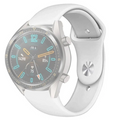22MM Silikon Kayış Kordon Gear S3 Watch 4 -GT2 GT2E 46MM KayışKordon Watch Active 2 22MM-(5775) - Pembe