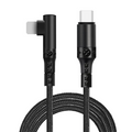 ALLY Type-C to İPhone 20w Lightning Hızlı Şarj Kablosu Oyuncu 90 Derece Kablo-(5775) - Siyah