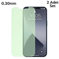 BASEUS İPhone 12 Mini 0.30mm Full Tempered Cam Ekran Koruyucu 2Set Anti-Bluelight-(5775) - Şeffaf 2