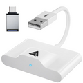 Ally Usb+Type-C Android Kablosuz Carplay Adaptör Çevirici - Youtube Netflix Tiktok Video Yansıtıcı-(5775) - Siyah