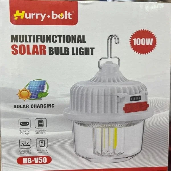 Hurry Bolt Hb-v50 100w Güneş Şarjlı Solar Lamba Kamp (5286)