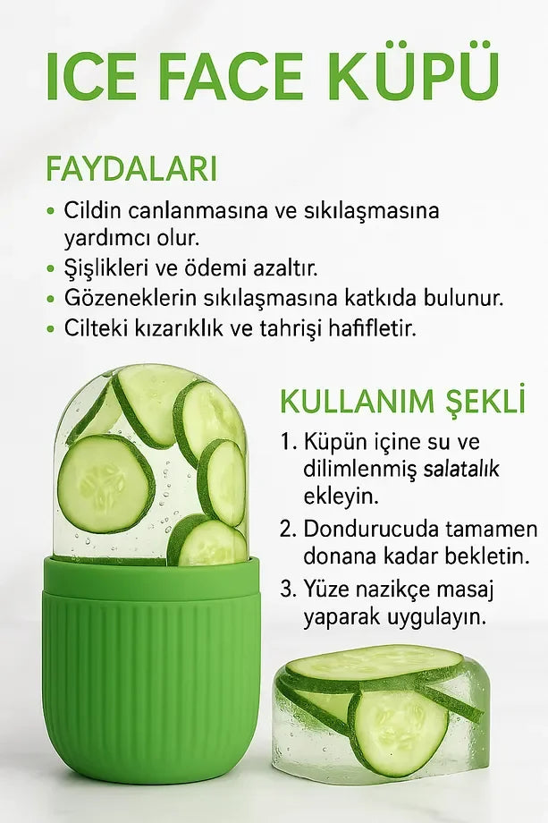 Ice Roller Buz Silindiri Terapi Etkili Yüz Masaj Ve Cilt Bakım Aleti (5286)