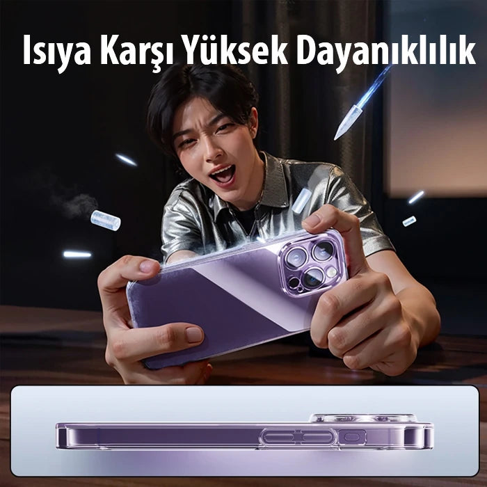 Baseus iPhone 15 Pro Lucent Serisi Ultra İnce Transparan Kılıf-(5775) - Şeffaf 2