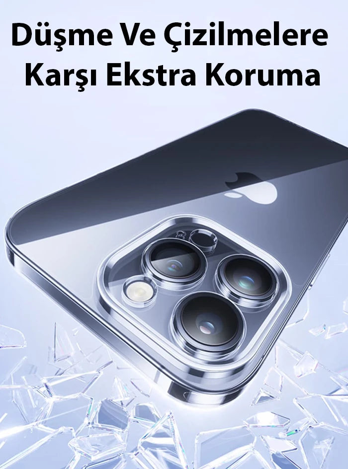 Baseus iPhone 15 Pro Max Schott Serisi Şeffaf Silikon Kılıf + Tempered Ekran Koruyucu Set-(5775) - Şeffaf 2