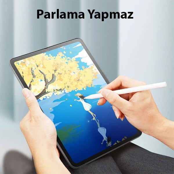 ALLY iPad Mini 6 (2021) ve Mini 7 (2024) Paper Like Film Darbe Emici Pet Ekran Koruyucu-(5775) - Şeffaf 2