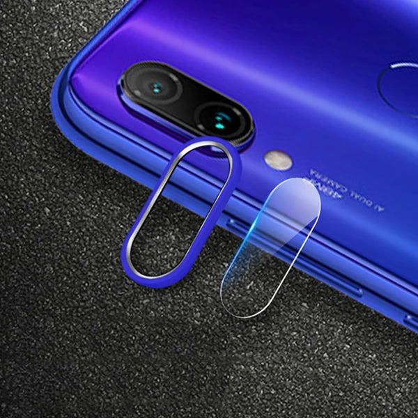 Xiaom Redmi Note 7 Kamera Koruma Metal Lens+ Kırılmaz Cam Set-(5775) - Pembe