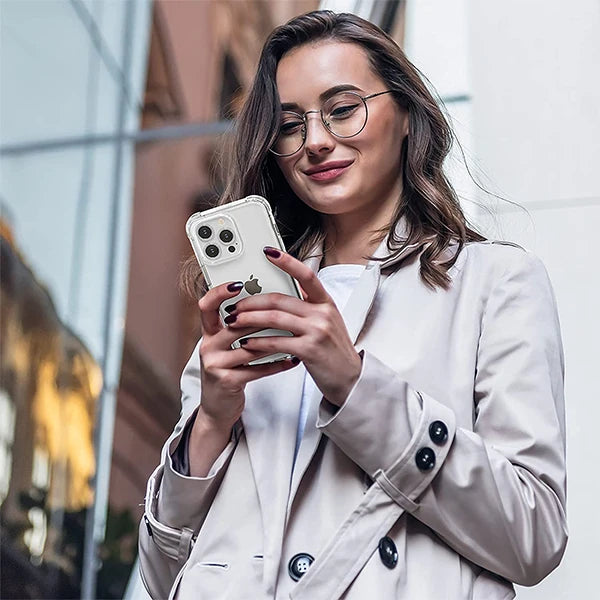 iPhone 13 Pro 6.1inç Anti-Drop Shockproof Darbe Emici Silikon Kılıf-(5775) - Şeffaf 2