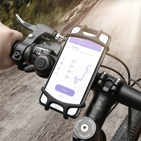 Floveme Universal Sİlikon Bisiklet Motosiklet Telefon Tutucu-(5775) - Siyah