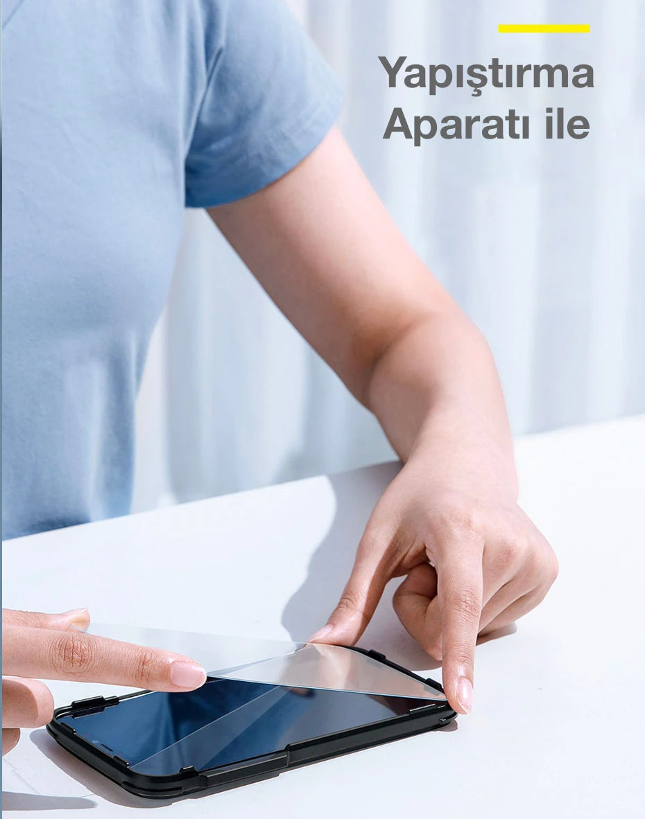 Baseus iPhone 13 Mini 0.3mm Tempered Full Cam Ekran Koruyucu 2 Adet Set-(5775) - Şeffaf 2