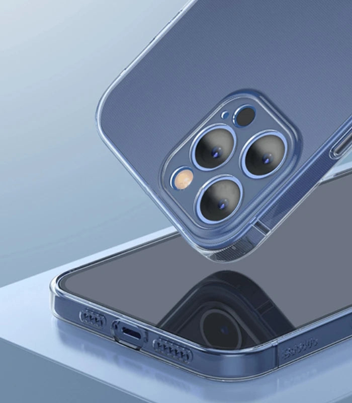 Baseus Simple Case İPhone 12 Pro Max 6.7 İnce Şeffaf Silikon Kılıf-(5775) - Şeffaf 2