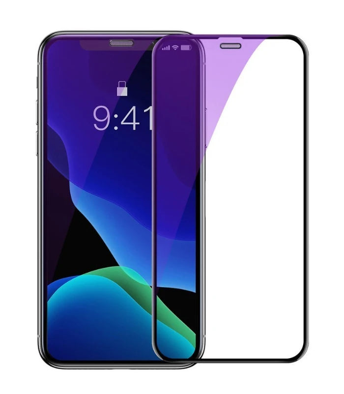 Baseus İPhone XS-X 5.5 Ekran Koruyucu Full Anti Blue Light Tempered Cam Ekran Koruyucu 2 A-(5775) - Siyah