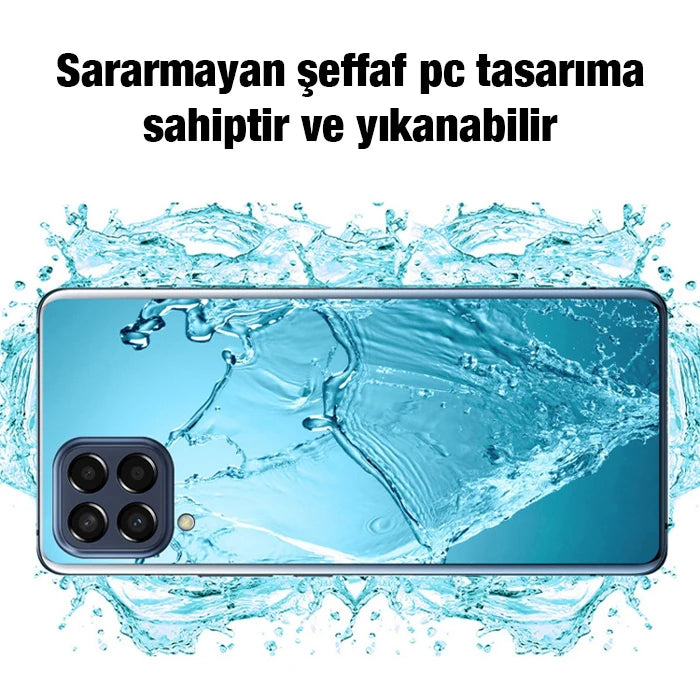 Ally SM Galaxy M62 F62 Kılıf Kamera Korumalı Ultra İnce Şeffaf Kılıf-(5775) - Şeffaf 2