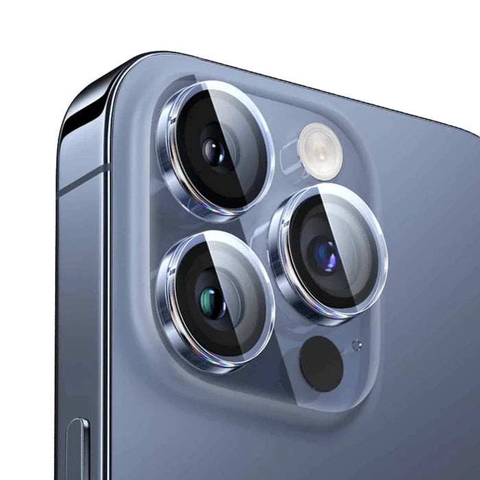 Baseus iPhone 15 Pro/15 Pro Max için Corning Serisi HD Cam Kamera Koruyucu-(5775) - Şeffaf 2