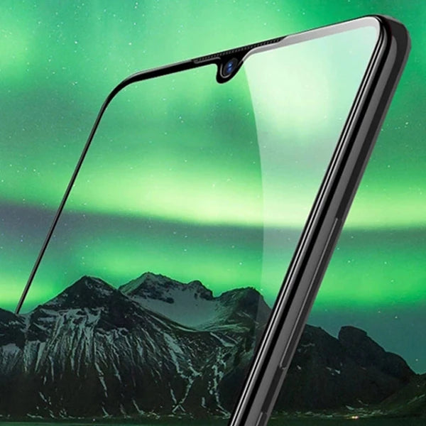 ALLY SM Galaxy A31 9D Full Glue Tempered Cam Ekran Koruyucu-(5775) - Siyah